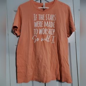If the stars were made to worship so will I bella canvas shirt size medium